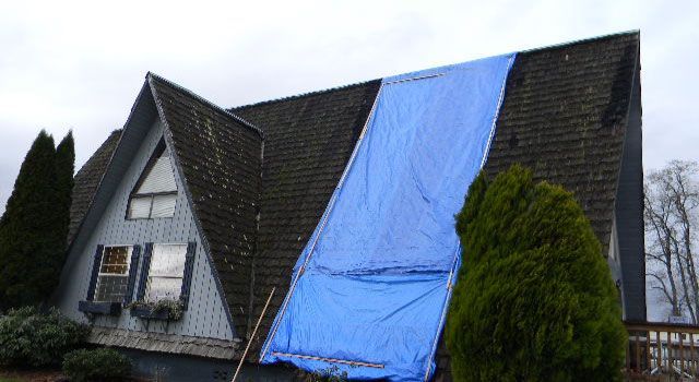 Water damage before restoration