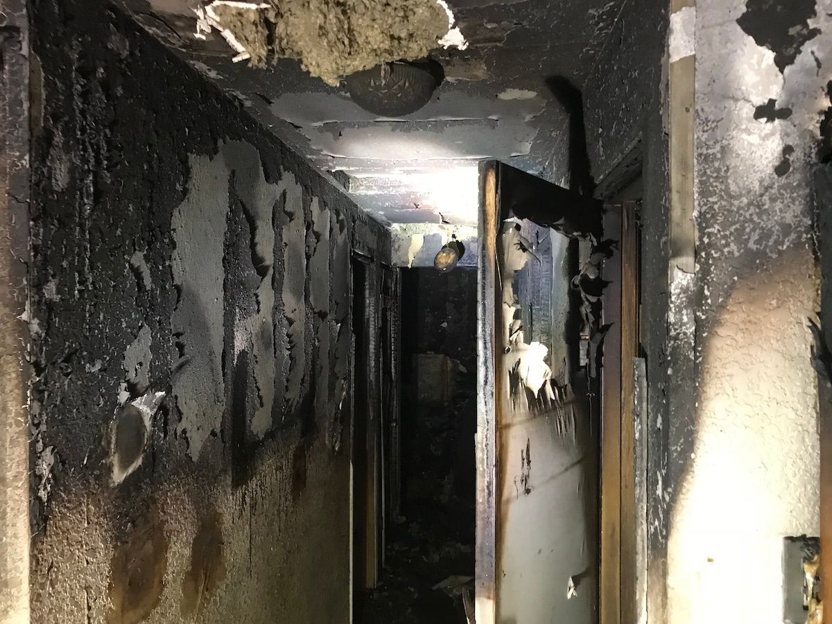 Fire damage before — project 3